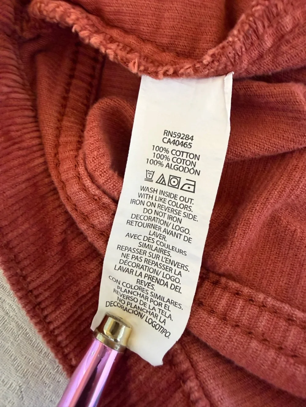 Corduroy Mini Skirt Button Front Rust Girls 14 / Womens XS The Childrens‎ Place